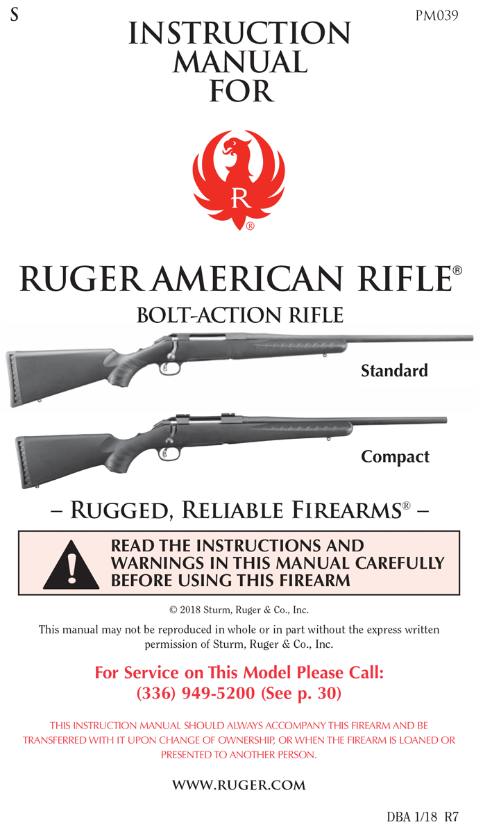 Ruger American Rifle Owner's Manual